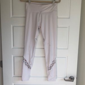 White leggings with cutouts